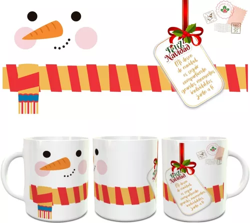 Taza Feliz Navidad con nombre de la familia. Regalo Original y útil.