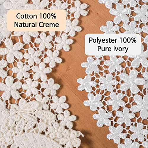 Lacely Flower Lace Table Runner Patch Bordado 12 × 86 Pulgad