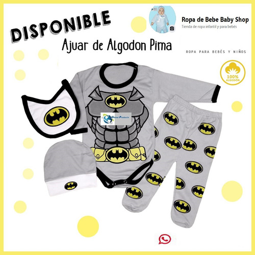 Ajuar Ropa De Bebe Super Heroes Ajuar Batman