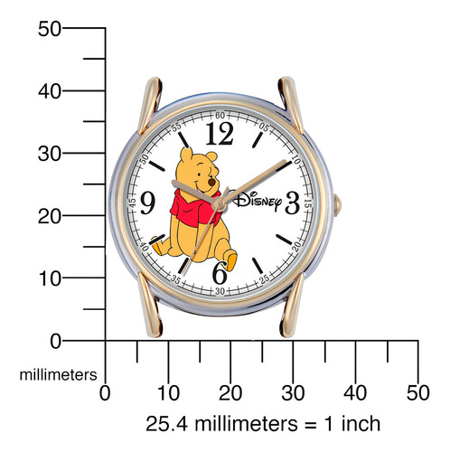 Reloj Disney W000545 Winnie The Pooh Adult Cardiff Cardiff Color de la correa Café Color del bisel Dorado Color del fondo Blanco