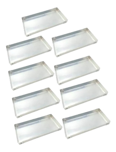 Set X 9 Placa Aluminio Asadera Reforzada 10x20x2 Cm Almandoz