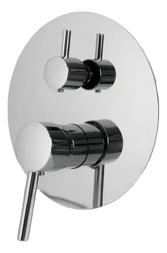 Llave Monomando Ducha Inox Al Muro Empotrado 3 Vías Cromado