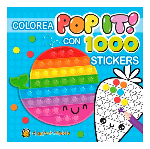 Pinto Pop It Con 650 Stickers Ballena Gato De Hojalata