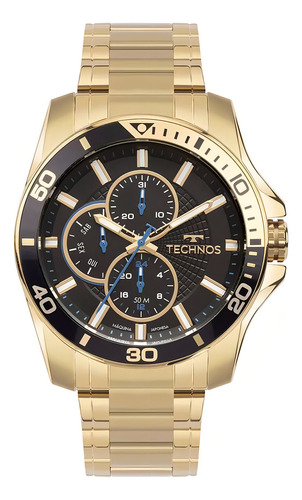 Relógio Technos Masculino Dourado 6p27duv/1p Dourado Dourado Preto