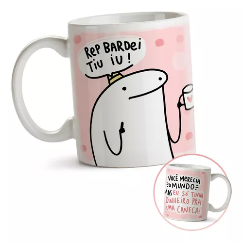 Caneca Presente Aniversario Flork Meme Azul E Rosa 325 Ml - Corre