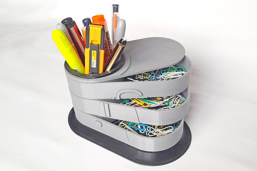 Organizador De Escritorio En 3d Para Clips + Lapiceros