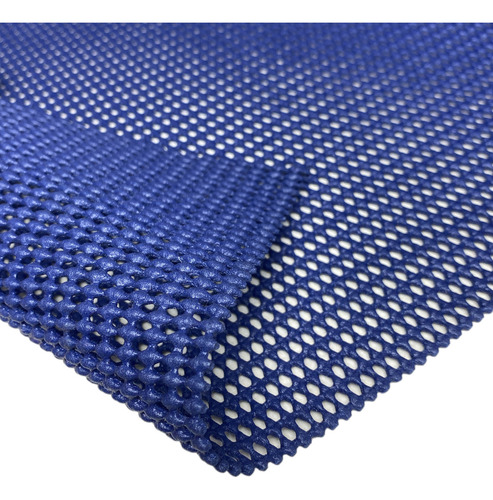 Tela Tapete Antiderrapante Emborrachada Azul 2,00m X 1,20m Desenho Do Tecido Furado
