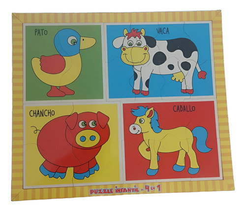Puzzle Infantil 4 En 1 Banquito Argentino
