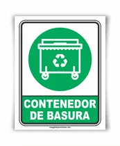 Comprar Señalamiento Letrero Contenedor De Basura 20x25
