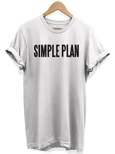 Camiseta Simple Plan Baby Look Feminina 100% Algodão