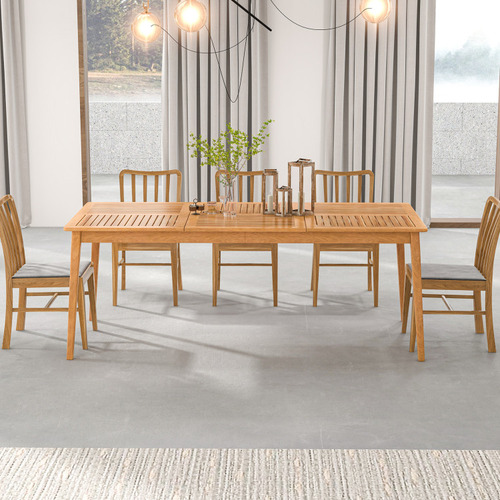 Mesa De Comedor Rectangular Tipo Bistró De Madera Gpl
