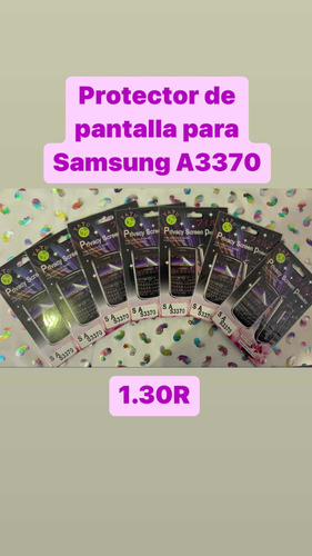 1.30 Protector De Pantalla De Samsung A3370 Anti Espías