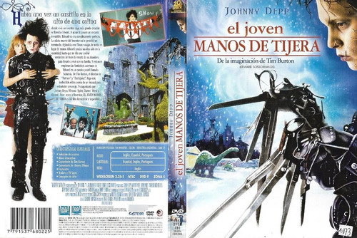 El Joven Manos De Tijera Dvd Tim Burton Johnny Depp