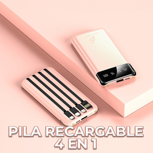 Cargador Power Bank PW.16 usb rosa