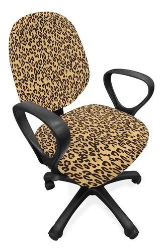 Funda De Silla De Oficina De Leopardo De Ambesonne, Ilustrac