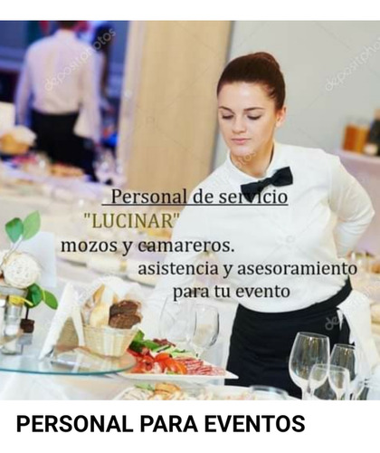 Personal Para Eventos. Mozos /cocinero /parrilleros/ayudante