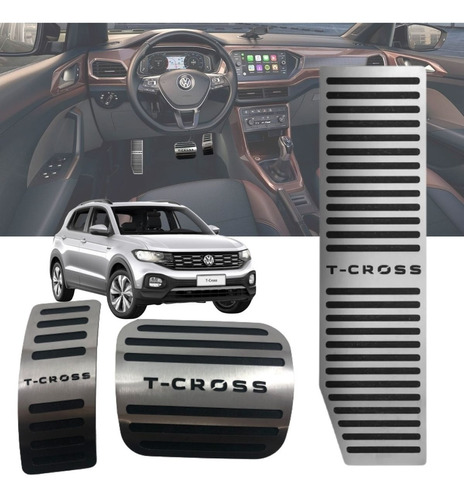 Super Kit Pedaleira Esportiva Descanso Vw T-cross 2020 2021