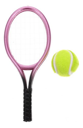 1 Juego De Raqueta Y Pelota De Tenis En Miniatura Modelo Min