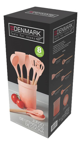 Set De Utensilios Para Cocina Denmark 8 Piezas Coral