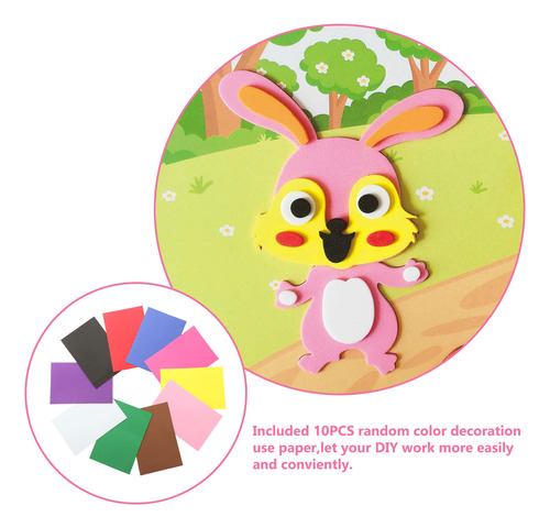 10 Piezas De Papel De Esponja Grueso De Varios Colores, Tama
