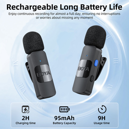 Boya By-v2 Micrófono Inalámbrico Lavalier Para iPhone iPad