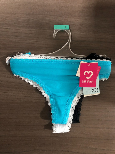 Imagen 6 de 7 de Panty Hilos Tanga Mujer Cachetero Lili Pink Talla L X3
