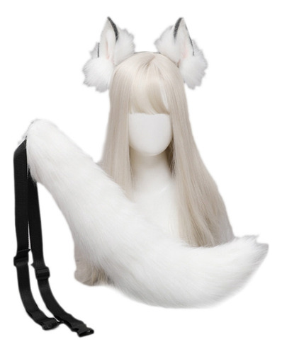 Diademas Con Orejas De Lobo Peludas, Conjunto De Cola De Ani