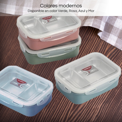 Toper Termico Lonchera Lunch Box Fiambrera 2 Divisiones