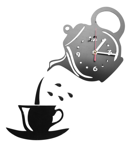 Reloj De Pared Decorativo 3d Para Tazas De Café, De Acrílico