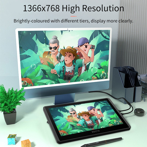 Pantalla Gráfica De Función De Tableta Con Inclinación De Di