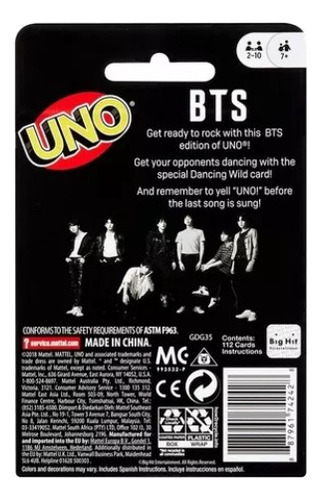 Uno Bts Edición Especial Juego De Cartas Juego Familiar