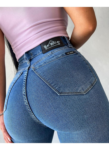  Jeans Denim Las Locas Súper Elastizado Mujer Moda