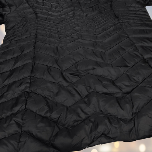 Campera Talla Grande Inflable Larga Piel Capucha Desmontable