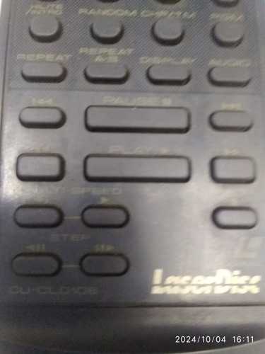 Controle Remoto Laser Disc Cu-cld106 Original (Usado)