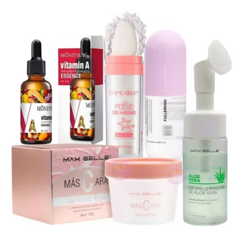 Kit Cuidado Facial Espuma Limpiadora Tonico Polvo De Hadas 