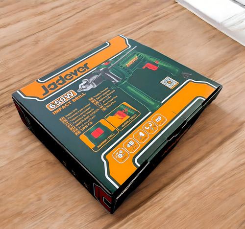 Taladro De Impacto 650w Martillo Percutor 13mm Jadever Color Verde Frecuencia 50/60hz
