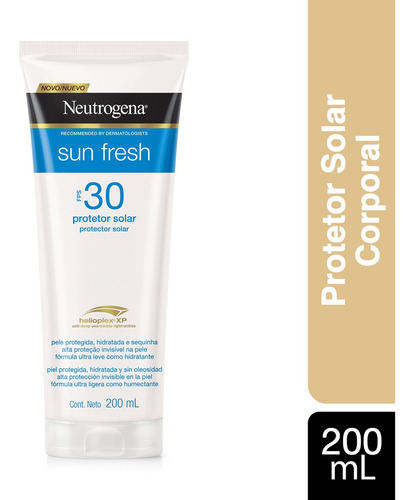 Protetor Solar Neutrogena Sun Fresh Fps 30 200ml Creme
