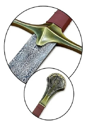 Espada Medieval Decorativa Com Suporte De Parede 177cm