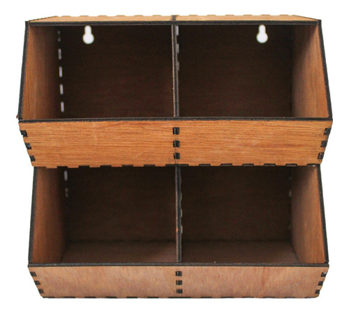 Cajón Organizador De Mdf Enchapado De 3mm, 4 Espacios