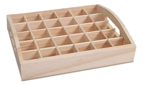 Volksrose 30 Ranuras Caja De Aceite Esencial De Madera, Caja