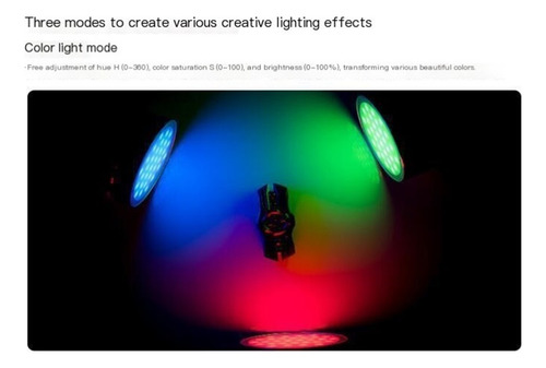 Luz De Relleno Led,cámara A Todo Color Rgb,compacta Portátil