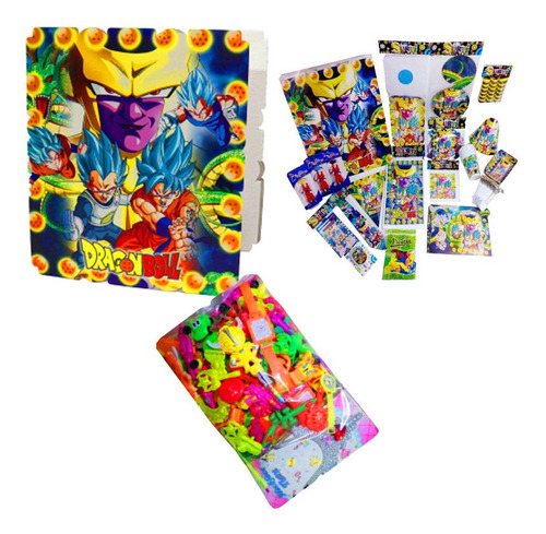 Kit Decoración Piñata Relleno Fiesta Dragon Ball X36 +regalo