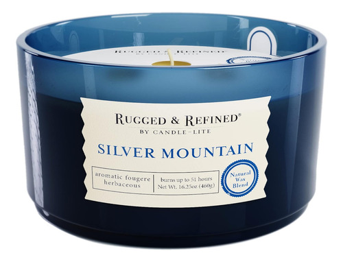 Rugged & Refined Vela Perfumada, Silver Mountain,  Oz, Color