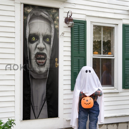 Pancarta De Terror De Halloween Con Decoración Del Día De Lo