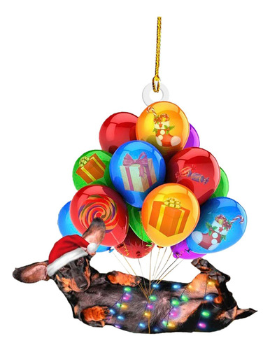 3 Adorno De Navidad Para Perro Salchicha, Decoración Estilo