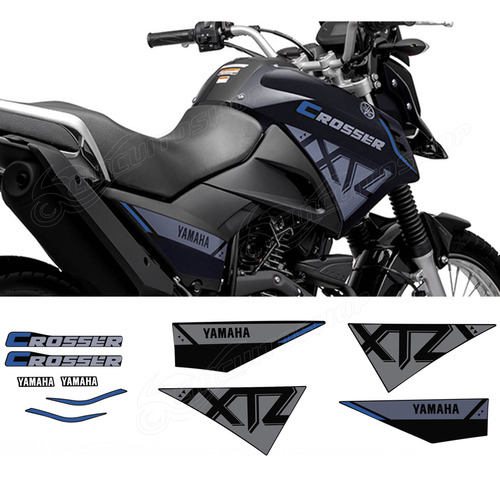 Adesivo Faixa Grafismo M01 Moto Xtz Crosser 150 2022 2023