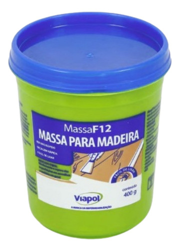 Massa Para Madeira F - 12 Mogno 400gr - Viapol