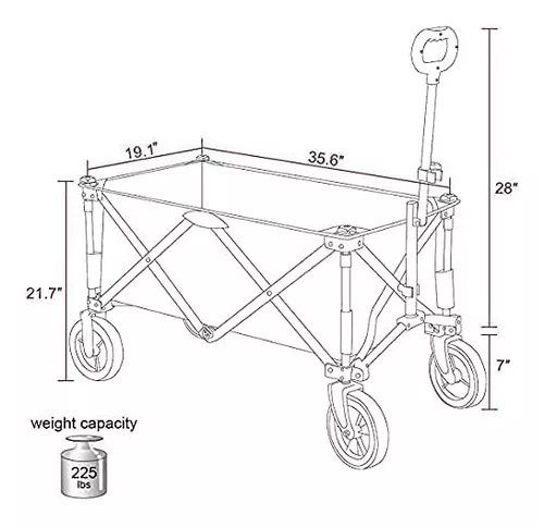  Portal Carro plegable utilitario, carrito plegable