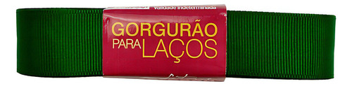 Fita De Gorgurão Para Laço 22mm Progresso Nº5 Com 10 Metros Cor Verde Bandeira