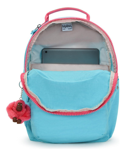 Mochila Pequeña Kipling Seoul Para Mujer, Mar Azul